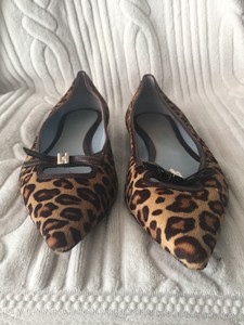 leopard pony hair flats