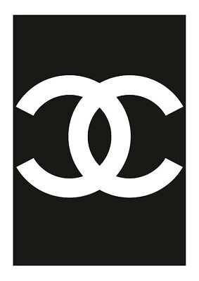 Photograph Of The Chanel Logo White On Black Quality Glossy Print Ebay