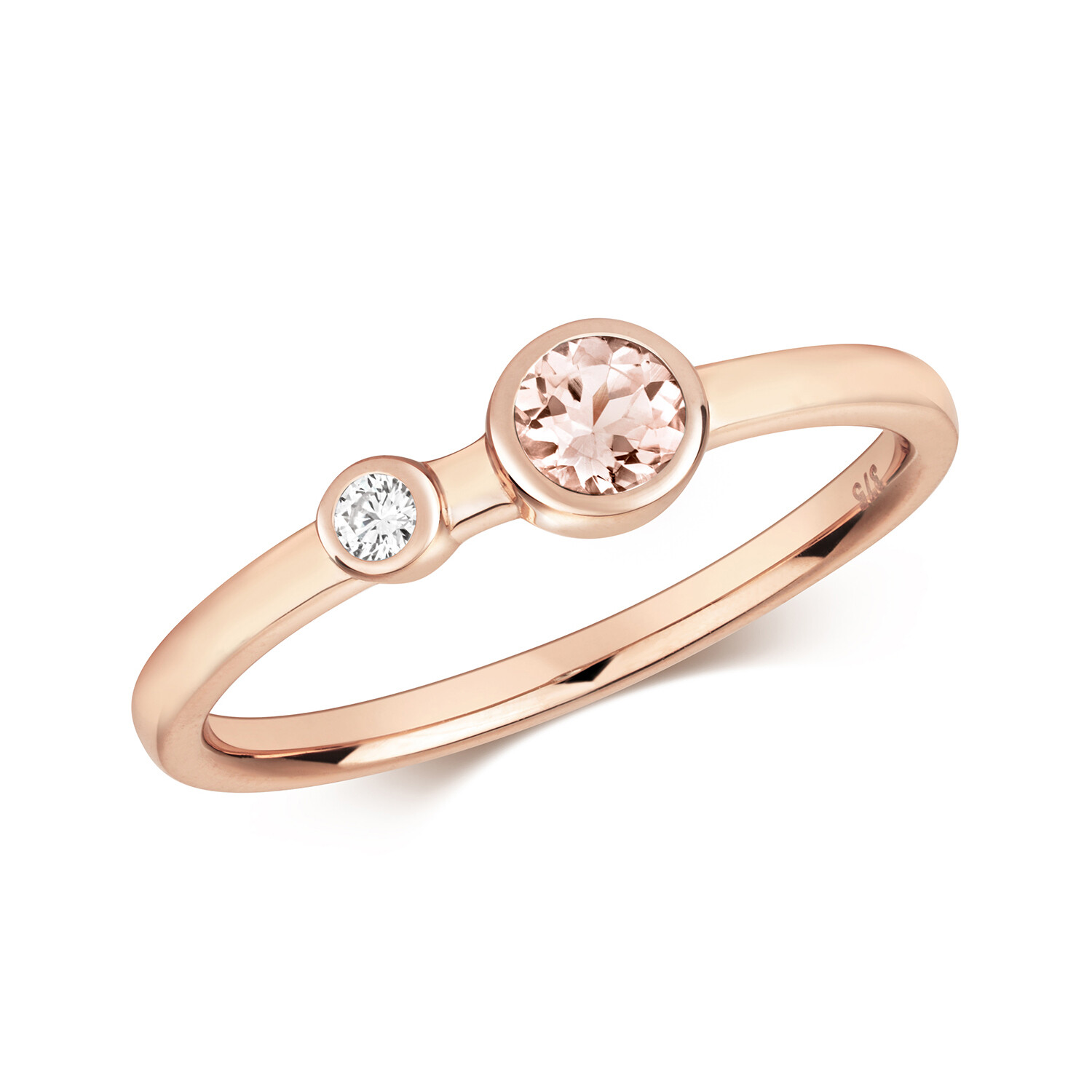Bague femme or rose 9 carats et morganite pour sublimer votre style