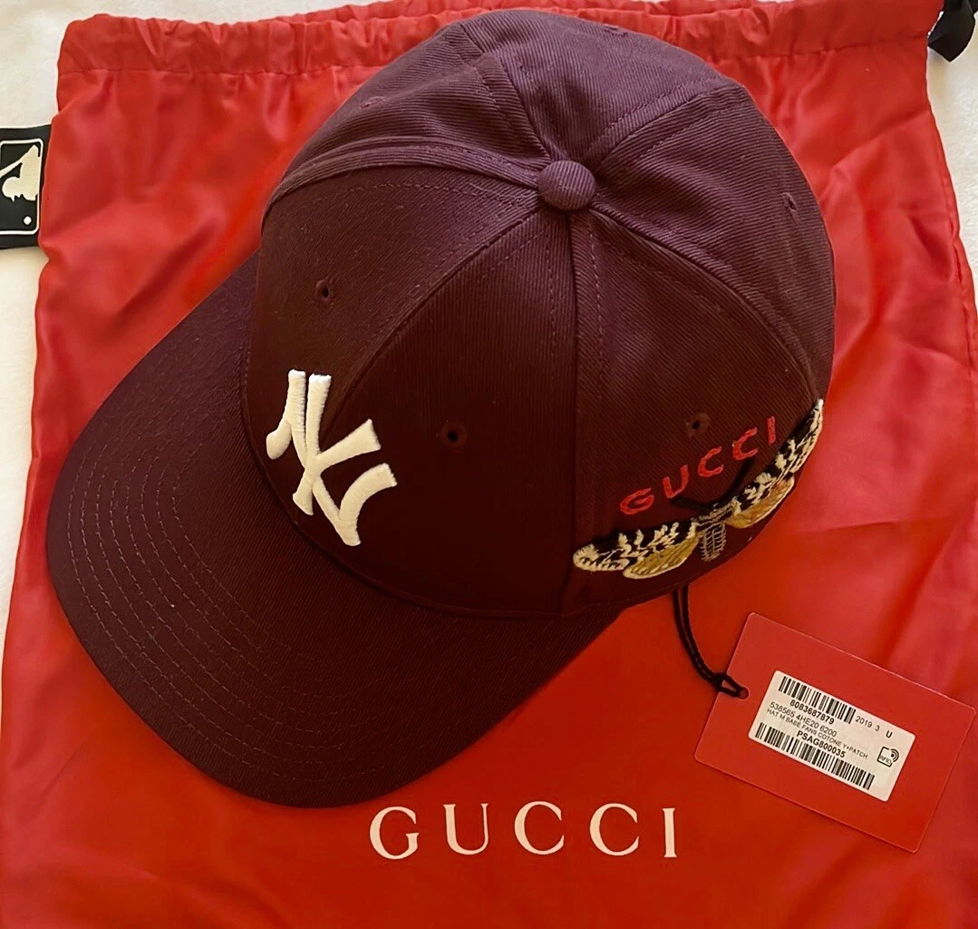 Gucci Baseball Cap w/ NY Yankees Patch BNWT Made in Italy