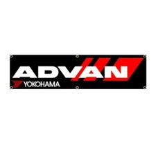 Yokohama Advan 1.3x5.5ft Garage Room Nobori Jdm Flag Banner Decoration