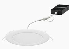 Juno Connected Wafer 6" 75W Matte White Round Dimmable Recessed Smart Downlight