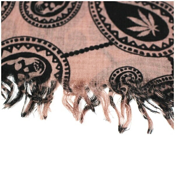 Authentic Lucien Pellat Finet Cashmere Stole Paisley Pattern Brown