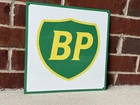 BP oil  gasoline racing vintage advertising sign