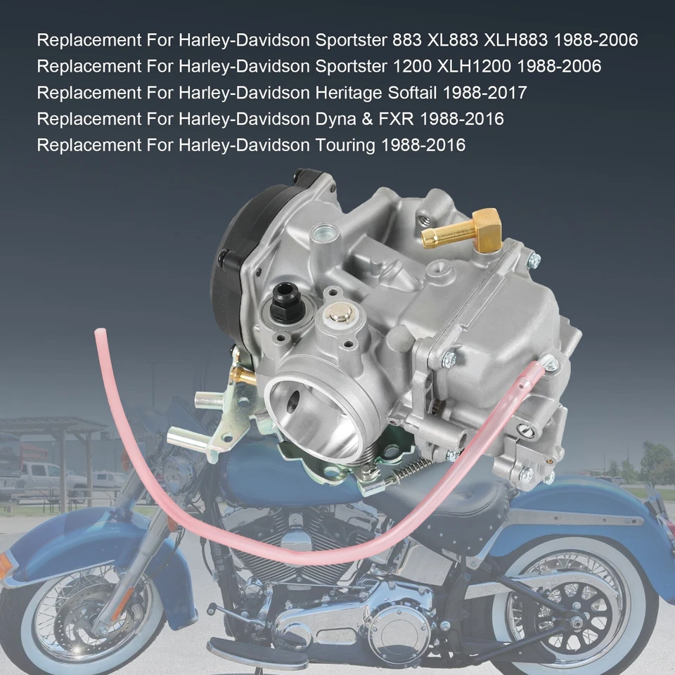 Carburetor Carb Set for Harley Davidson Glide Sportster 40mm CV40 XL883 27490-04 - Изображение 3 из 4