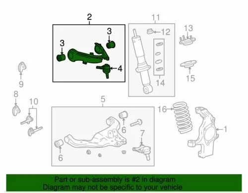 Brazo de control superior genuino GM 2004-2012 Chevrolet GMC Colorado Canyon LT 15104111 Foto 2 de 2