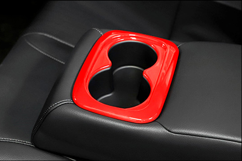 For Acura Integra 2023-2024 Red Rear Water Cup Holder Frame Cover Trim - Picture 5 of 8