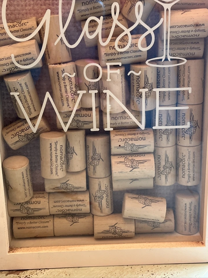 Wooden Wine Shadow Box Cork Catch Box Theres always time for a glass of wine - Image 4 of 4