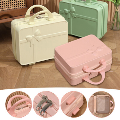 Mini Suitcase 14inch Makeup Box Storage Luggage Zipper Lightweight