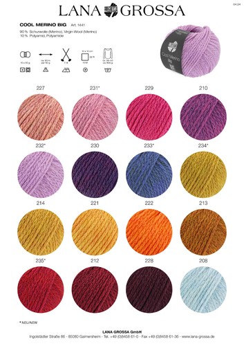 (159 €/kg): 50 g LG COOL MERINO BIG, Kettstruktur, Fb. 220 #7487 - Bild 4 von 4