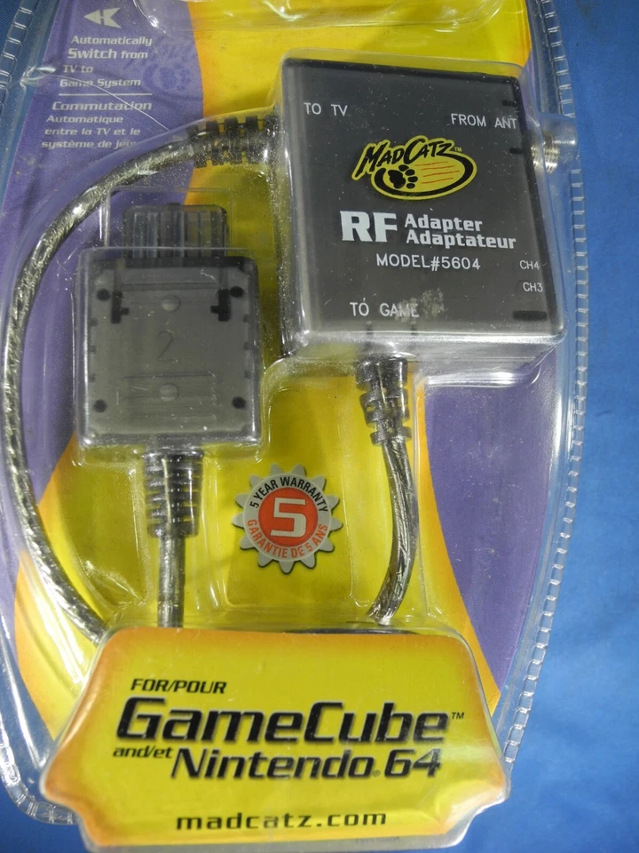 Mad Catz RF Adapter Model 5604 For Nintendo Game Cube Nintendo 64 Super SNES NEW - Image 2 of 4