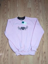 90s Heart Sweatshirt Breckenridge Embroidered Womens Size S NWT Vintage