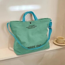 NWT - Large Capacity Vintage Letter Canvas Tote Bag (SKU #0489)