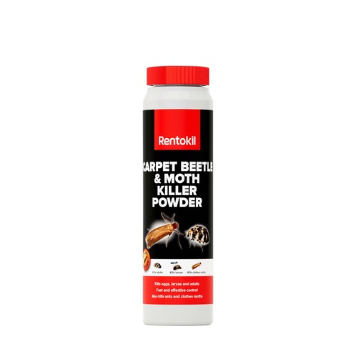 RENTOKIL Carpet Beetle & Moth Killer Powder - Fast Acting Treatment - 150g