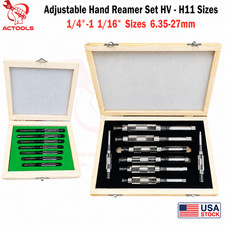 New 1/4"-1 1/16" Adjustable Hand Reamer Set HV - H11 Sizes 6.35-27mm ACTOOLS USA
