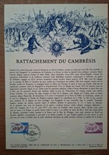 Document Philatélique 1er Jour 18-1977: Rattachement Du Cambrésis
