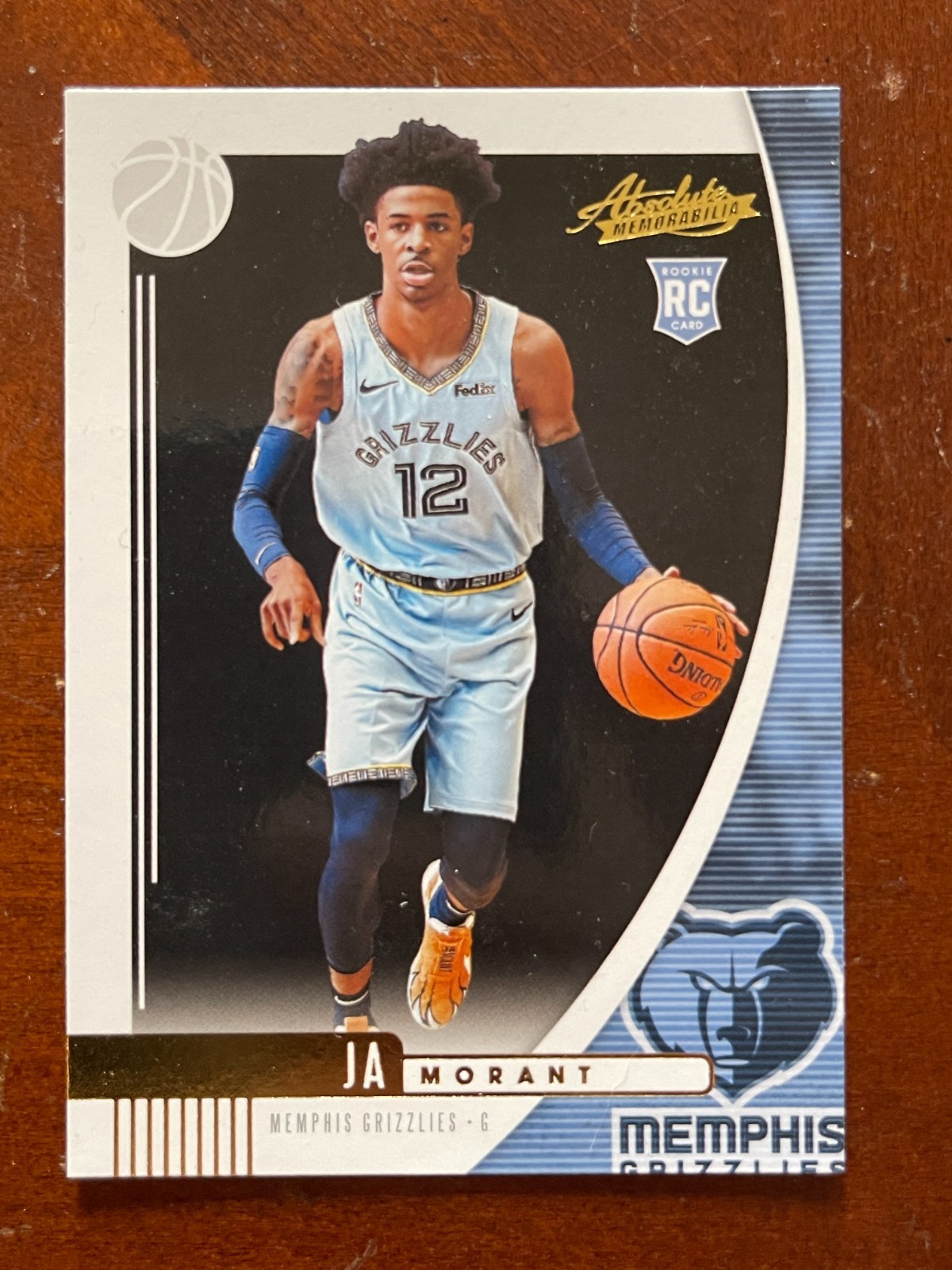 2019-20 Panini Absolute Memorabilia Ja Morant Rookie RC Memphis Grizzlies #72