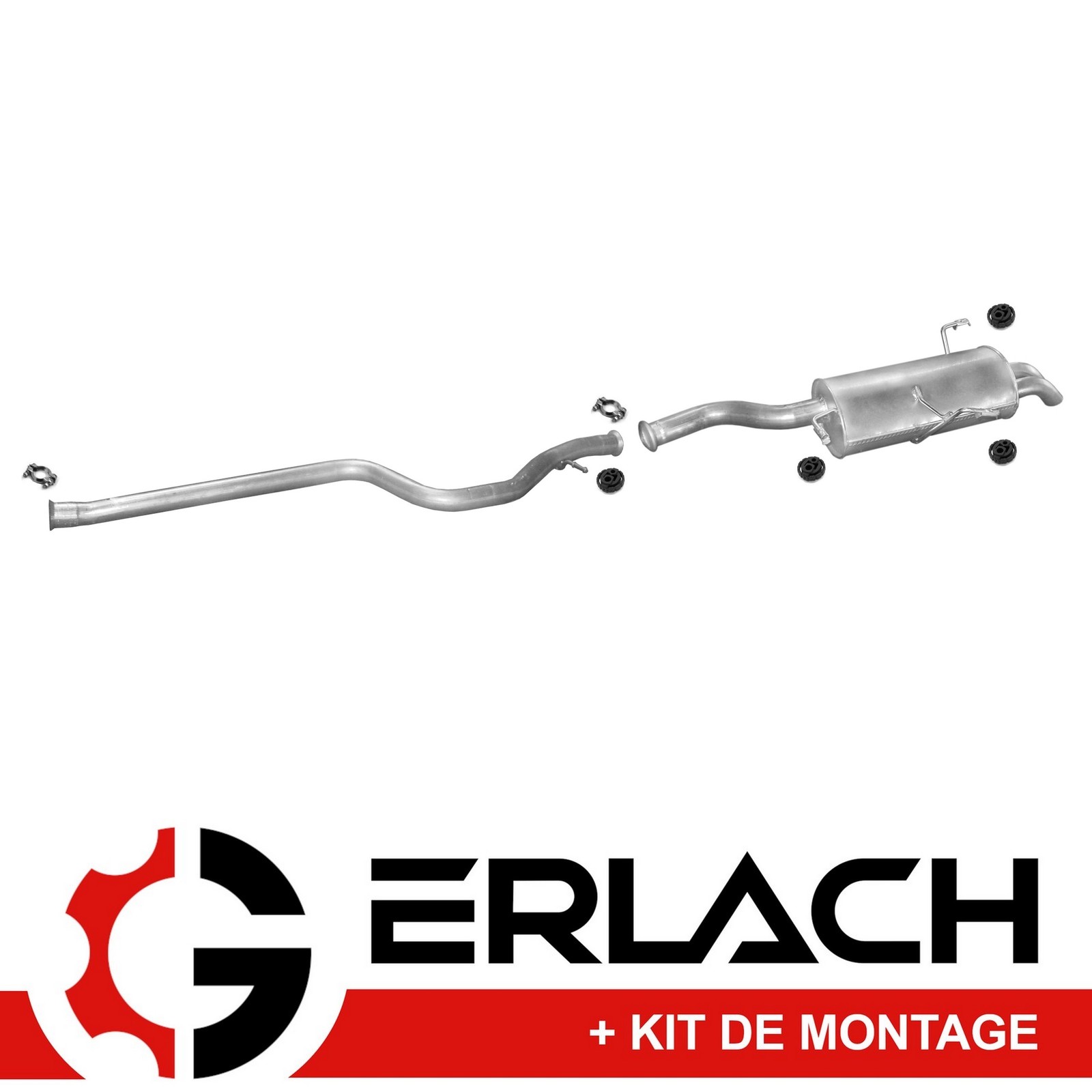 Silencieux echappement pour Peugeot 607 2.0 et 2.2 HDi 1999-2006 en acier aluminie