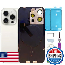 iPhone 15 Pro Max Back Glass Replacement Kit Waterproof Tape Flex Cable Repair T