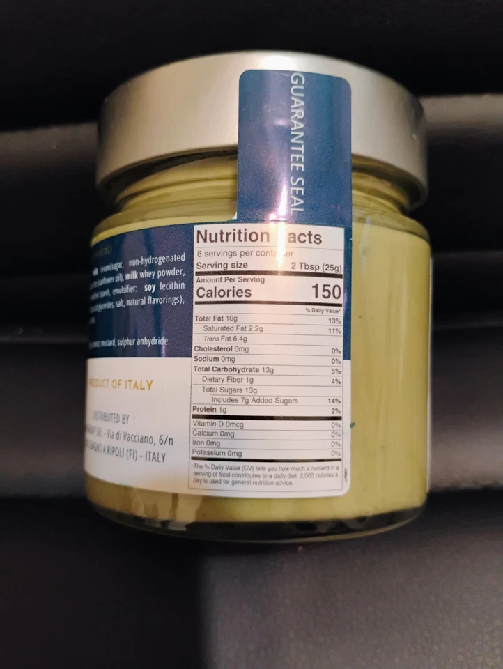 Pistacho Florit Firenze Spread 7,05 OZ Producto de Italia DELICIOSO  Foto 4 de 4