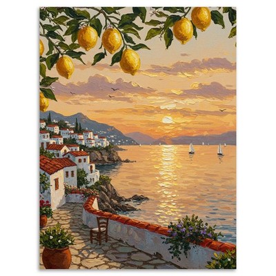 Lemon Tree Diamond Art Kit 12 x 16 Inch DIY Fruit Tree Painting Craft
