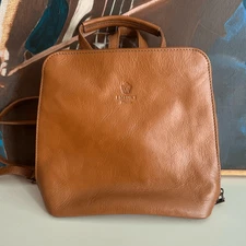 I Medici Brown Leather Backpack
