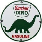 VINTAGE SINCLAIR GASOLINE PORCELAIN SIGN DEALERSHIP GAS STATION DINO MOTOR OIL