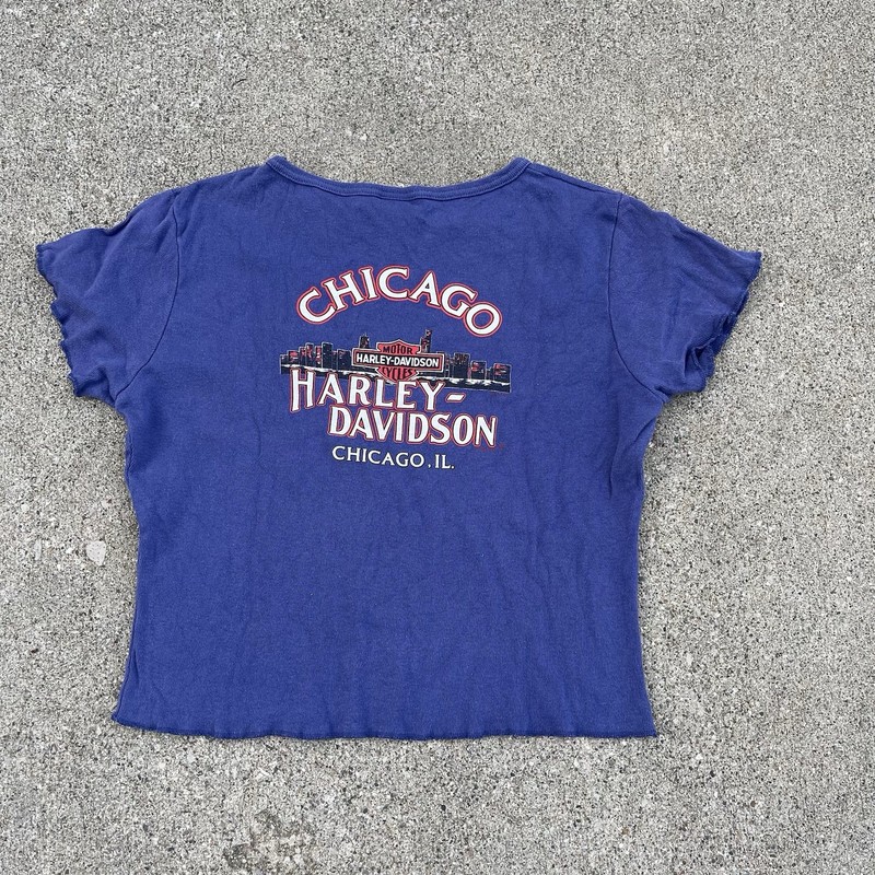 Harley Davidson Top Crop Womens Purple Size XL Victoria BC Chicago Motorcycle