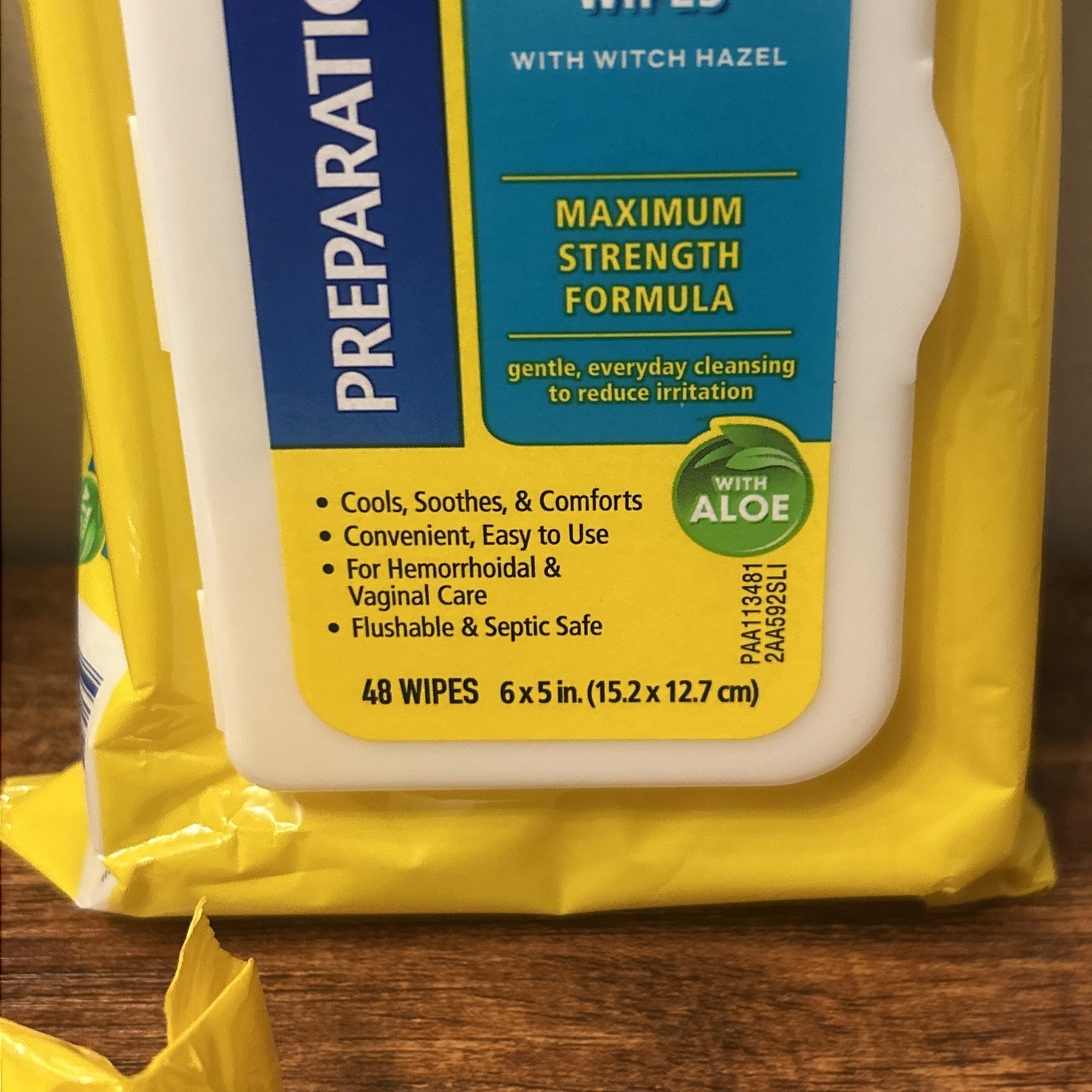 3x Preparation H Medicated Wipes Gentle Everyday Cleansing 48 each - 144 Total