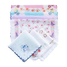 Women's 100 Cotton Handkerchiefs Print Floral Handkerchief Assorted Pack