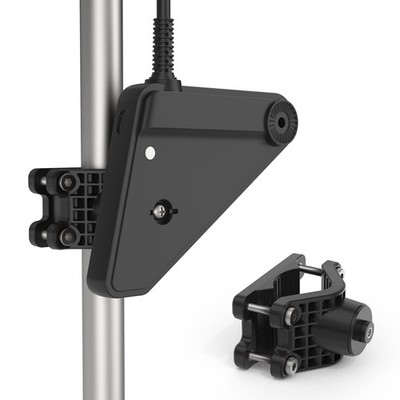 Koroao Adjustable Pole Clamp Transducer Mount Compatible with Lowrance Black