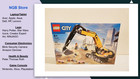 LEGO City Construction Excavator Builing Set 60420, New, Sealed, US