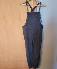 Aerie Gray Cotton Carpenter Utility Jumpsuit Overalls Women's Size M