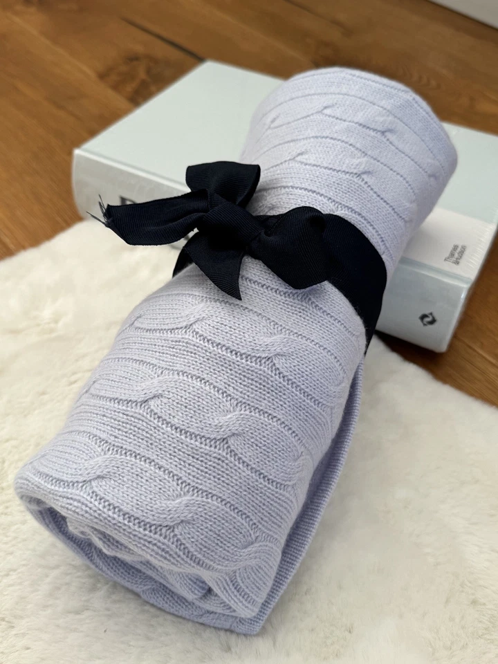 Ralph Lauren Manta Bebé Azul Recién Nacido 100% Cachemira Lujo Regalo Regalo Nuevo en Caja - 9M Foto 2 de 4