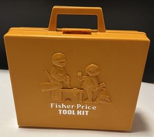 VINTAGE 1977 FISHER PRICE TOOL KIT DRILL NICE USA TOY SET