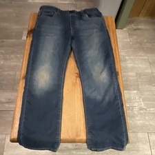 DENIZEN from Levi's Boys 14 Regular Straight Blue Straight Jeans Elastic Waist