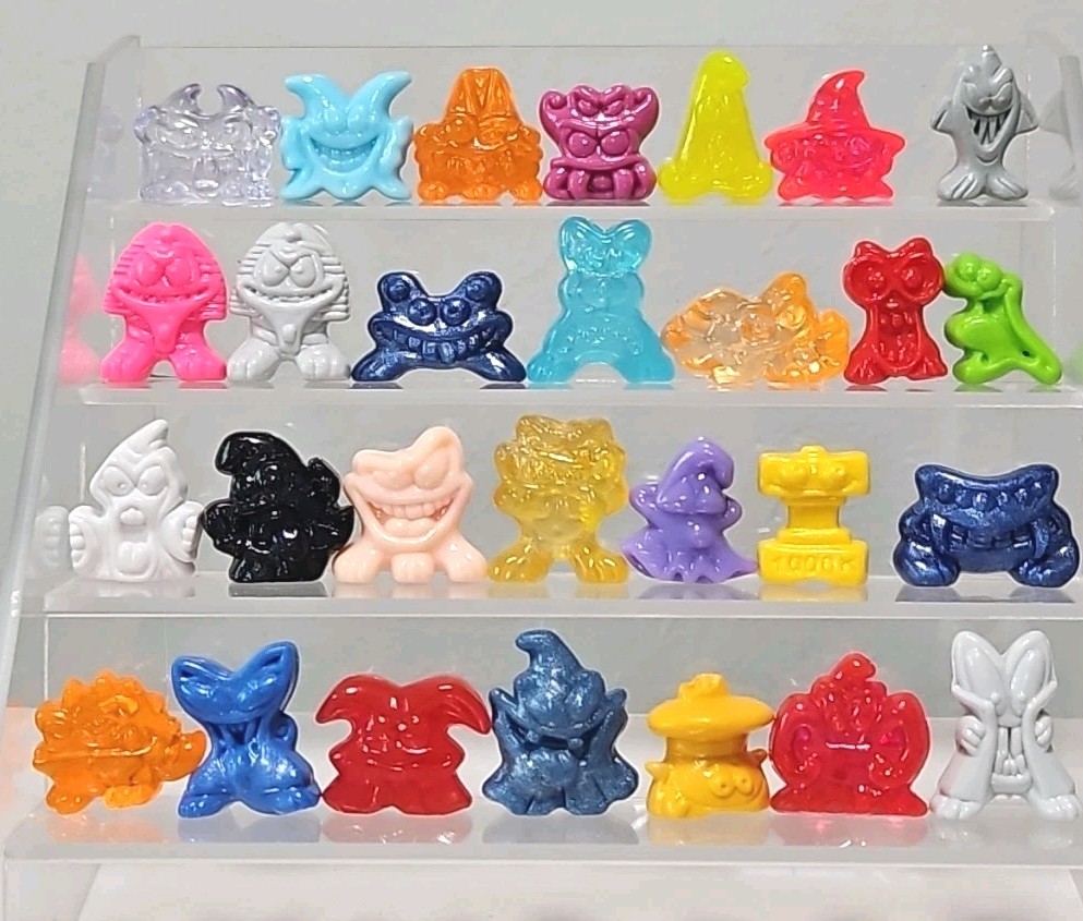 Vintage Crazy Bones 28-pc Lot Gogos, mutants, Monsters. Some Glow