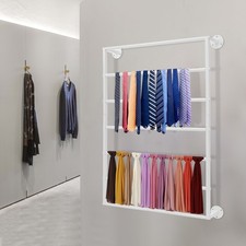 7-tier Wall Mounted Scarf Rack, Wall Display Rack, Towels Storage Rack