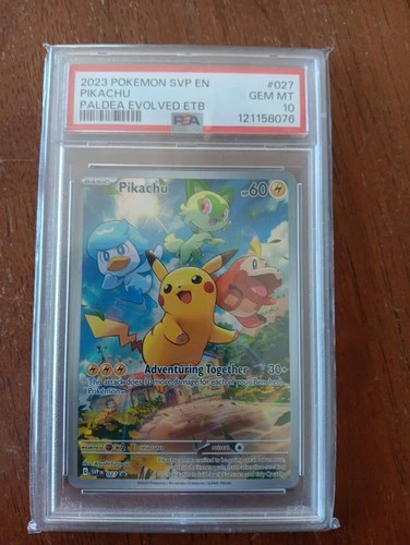 2023 POKEMON SVP PALDEA EVOLVED ETB PROMO #027 PIKACHU PSA 10