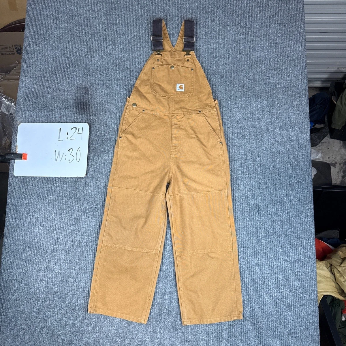 Carhartt Kid's Bib Overalls Duck Canvas W30 L24
