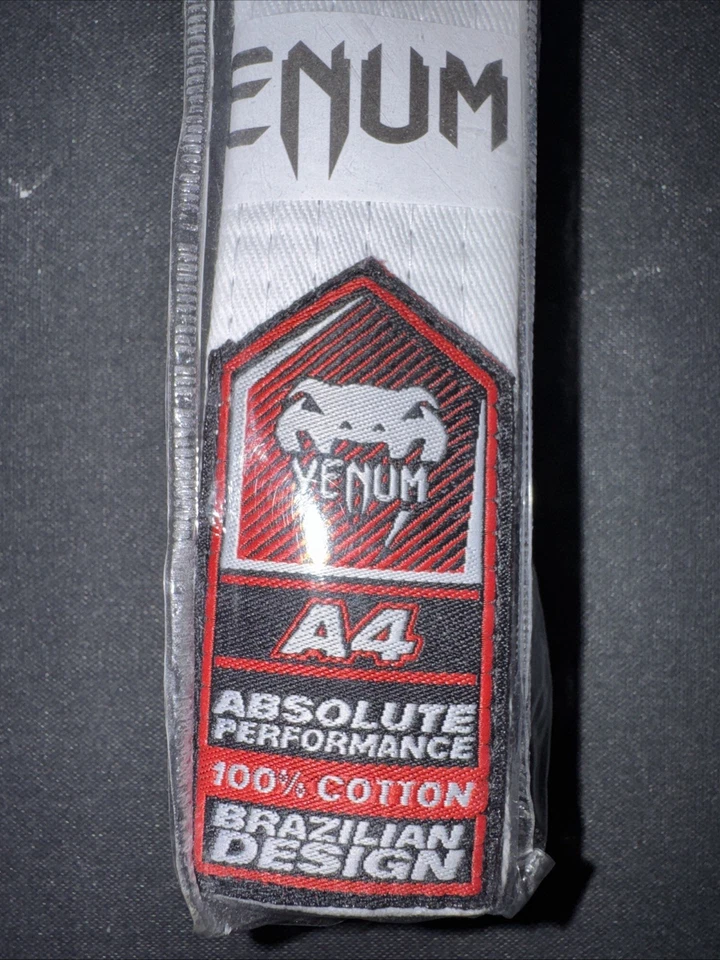 Cinturón de Jiu Jitsu Brasileño Venum Blanco A4 Venum-0116 Foto 2 de 4