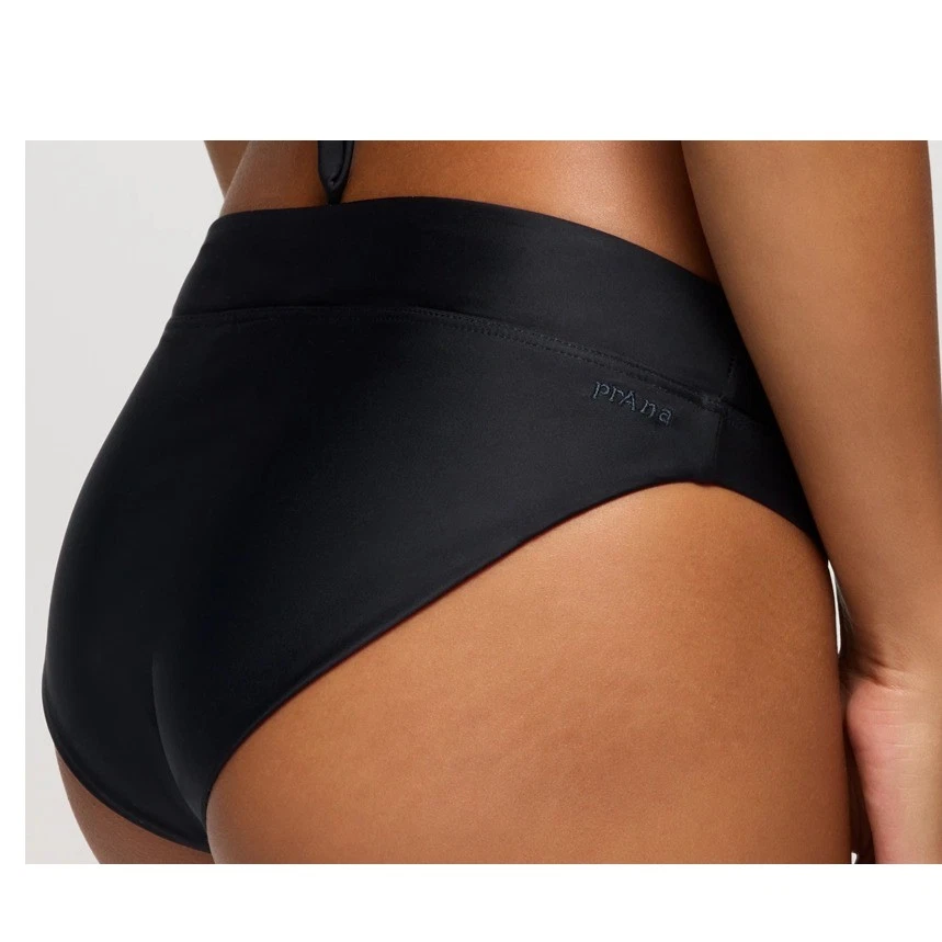Prana Mujer Medio Verano Onda Parte Inferior Negro Traje de Baño Bikini Parte Inferior Foto 2 de 4
