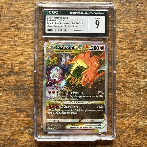 Charizard VSTAR SWSH262 CGC 9 Mint UPC Promo {CRACKED SLAB}