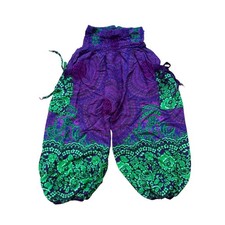 Mellow Mood Harem Pants Kids Purple Green Excellent Boho Mandala SIZE 5