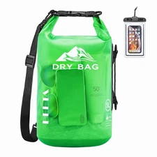 HEETA Dry Bag Waterproof for Women Men, Roll Top Lightweight Dry Storage Bag ...