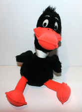 Vintage 1971 Mighty Star Warner Bros. Daffy Duck Black Plush 11"