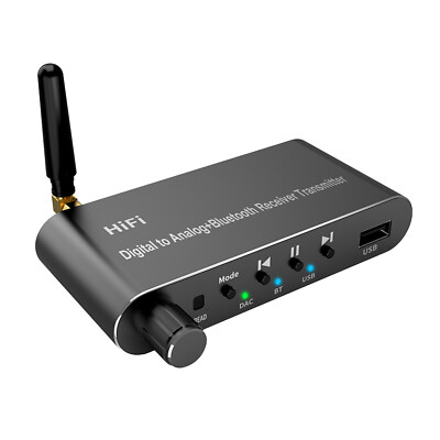 Bluetooth 5.1 Receiver Audio Converter DAC Digital Optical to Analog RCA 3.5mm