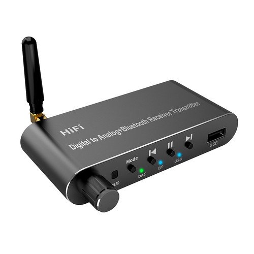 Bluetooth 5.1 Receiver Audio Converter DAC Digital Optical to Analog RCA 3.5mm