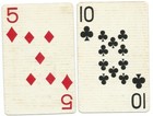 2 single swap playing cards, 1 green tree & 1 w/pink bordered by small flowers, — photo 2