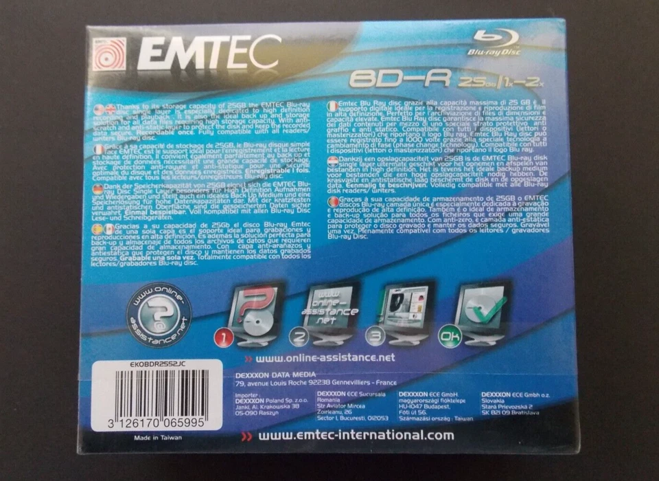 EMTEC BLU-REY DISC BD-R {5PACK} NEW !! - Bild 2 von 2